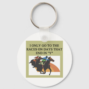 thoroughbred racing lovers keychain