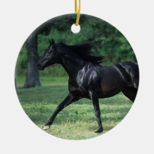 Thoroughbred Running Ceramic Ornament