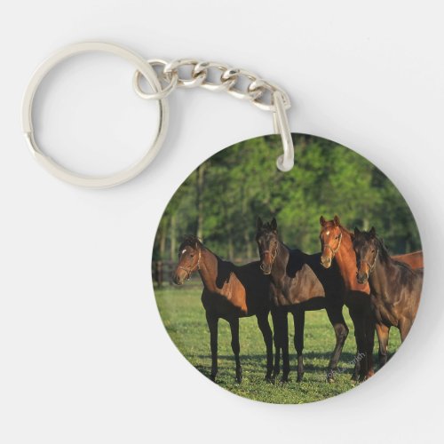 Thoroughbred Yearlings Keychain
