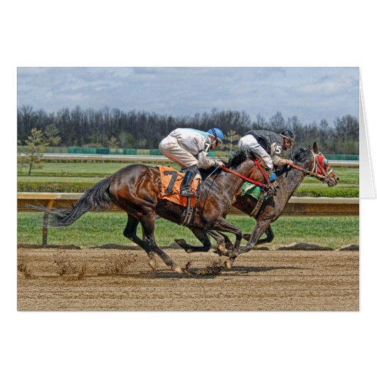 Thoroughbreds Close Race Card (Front Horizontal)