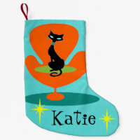 Thoroughly Modern Kitty Christmas Stocking