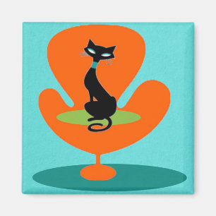 Thoroughly Modern Kitty Magnet