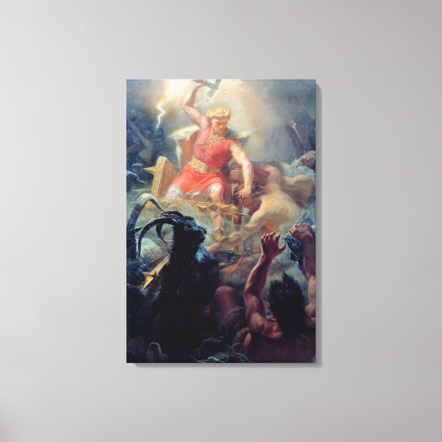 Thor's Fight with the Giants Mårten Winge  Canvas Print (Front)
