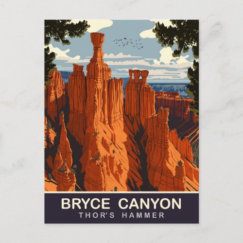 Thors Hammer Bryce Canyon Utah Travel Postcard