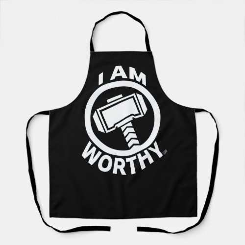 Thors Hammer _ I Am Worthy Apron