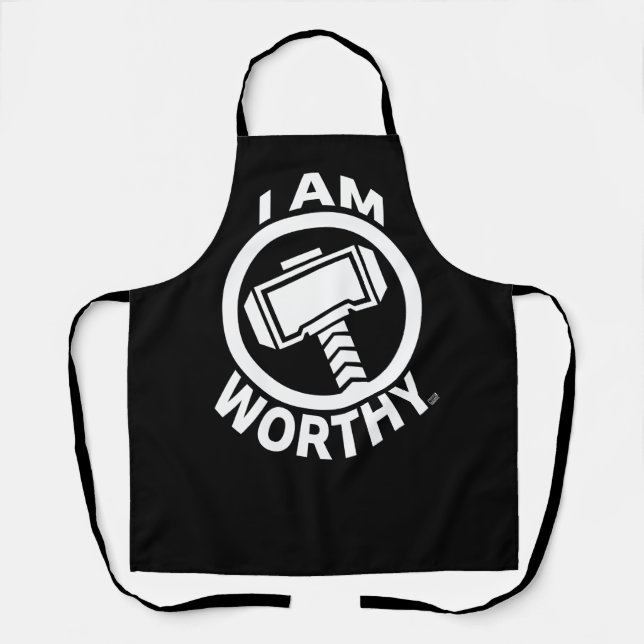 Thor's Hammer - I Am Worthy Apron (Front)