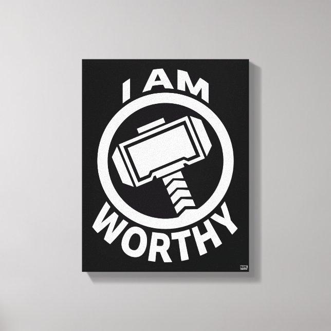 Thor's Hammer - I Am Worthy Canvas Print (Front)