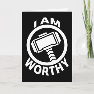 Thor's Hammer - I Am Worthy Card