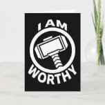 Thor&#39;s Hammer - I Am Worthy Card