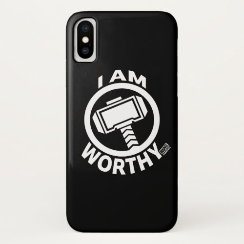 Thors Hammer _ I Am Worthy iPhone X Case