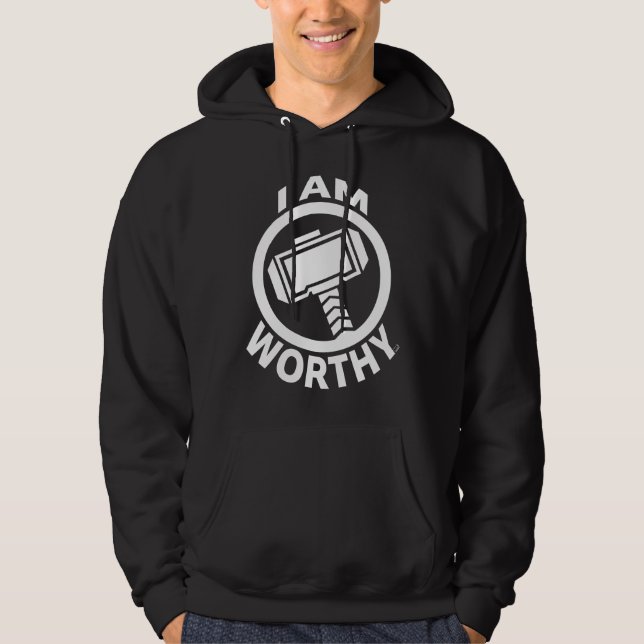 Thor's Hammer - I Am Worthy Hoodie (Front)