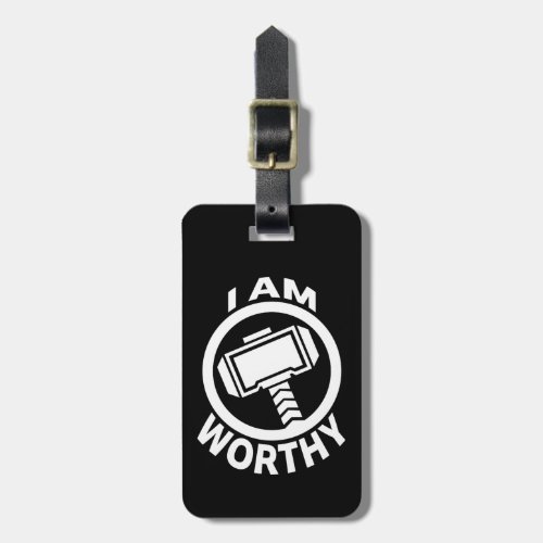 Thors Hammer _ I Am Worthy Luggage Tag