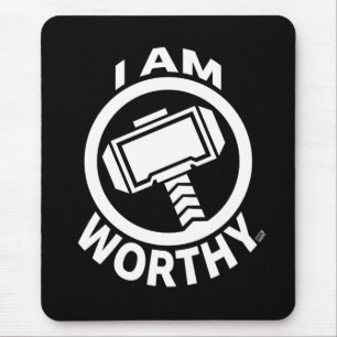 Thor's Hammer - I Am Worthy Mouse Pad