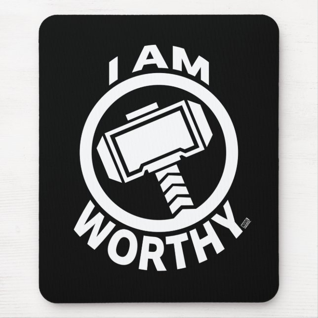 Thor's Hammer - I Am Worthy Mouse Pad (Front)