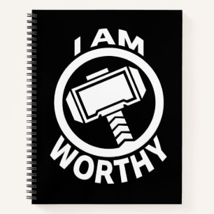 Thor's Hammer - I Am Worthy Notebook