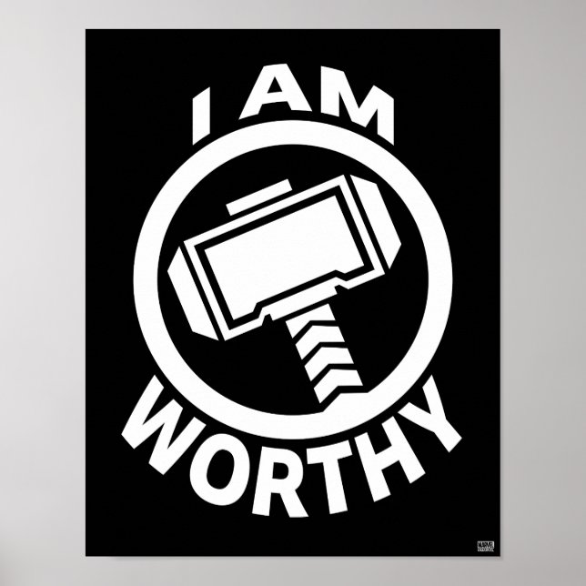 Thor's Hammer - I Am Worthy Poster (Front)