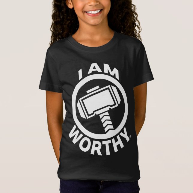 Thor's Hammer - I Am Worthy T-Shirt (Front)