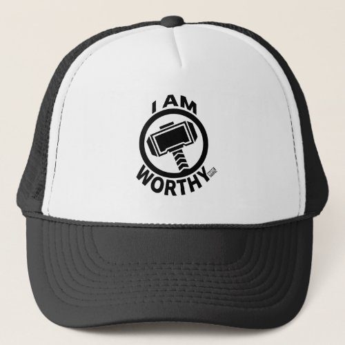 Thors Hammer _ I Am Worthy Trucker Hat