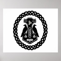 Thor's Hammer in a Celtic Knot Circle