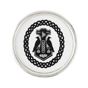 Thor's Hammer in Celtic Knot Circle Pin