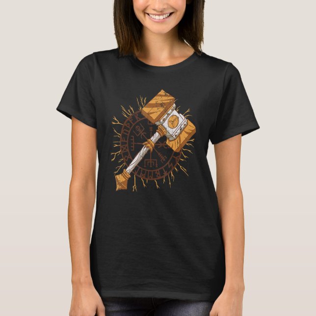 Thors Hammer Odin Viking Gott T-Shirt (Front)