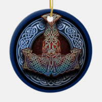 Thor's Hammer Pendant/Ornament Ceramic Ornament