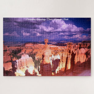 Thor's Hammer Utah.Christmas Greetings Jigsaw Puzzle