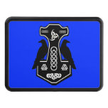 Thor&#39;s Hammer With Ravens Trailer Hitch Cover at Zazzle