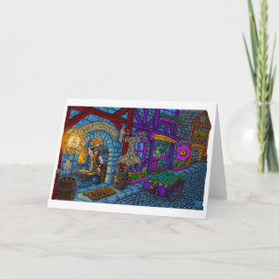 Thorsville Forge- Drawing - Greeting Card