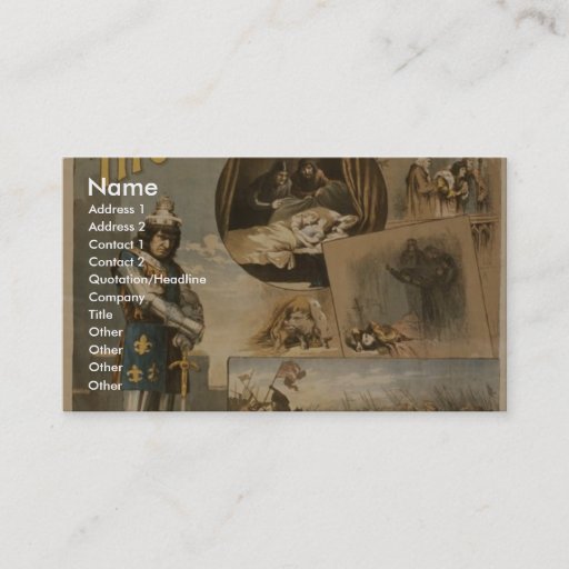 Customizable Thos .W. Keene, 'Richard III' Vintage Theater Business Card Templates