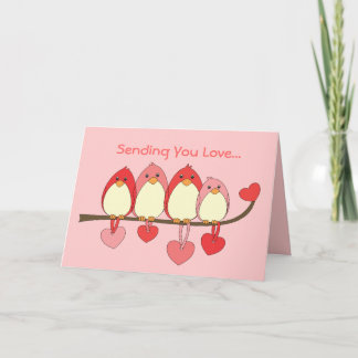 Those Birds On Valentines DAy Holiday Card