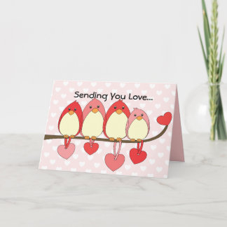 Those Birds On Valentines Day Holiday Card