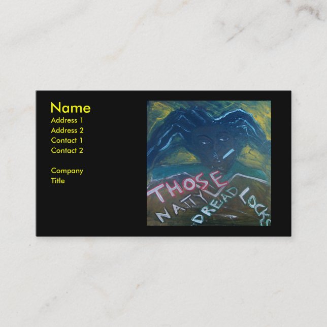 THOSE NATTY DREADLOCKS BUSINESS CARD (Front)