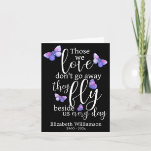 Those we love butterfly funeral memorial  card