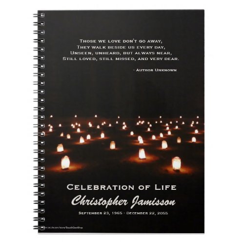 Those We Love Celebration Life Guest Book Candles