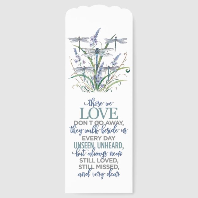 Those We Love Don't Go Away Dragonfly Bookmarks (Front)