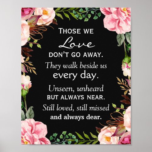 Those We Love Dont Go Away Wedding Memorial Sign