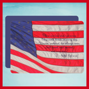 Those We Love Memorial Service, American Flag Program