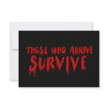 Those who arrive survive Halloween RSVP