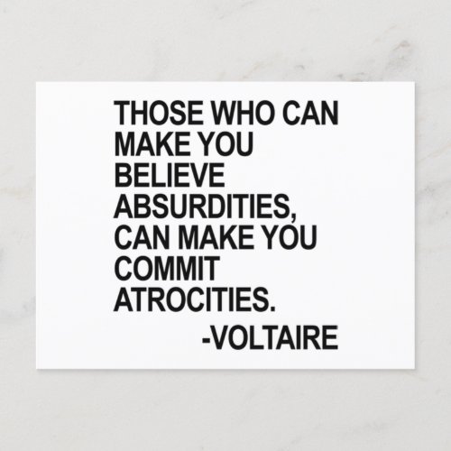 Those who can make you believe absurdities _ Volta Postcard
