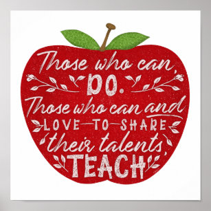 Teacher Apple Posters & Prints | Zazzle