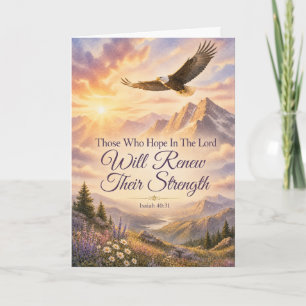 Those Who Hope In The Lord Watercolor Scripture Card