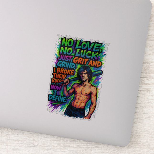 Those who overcome obstacles in life sticker (Detail)