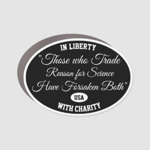 Those who trade reason for science car magnet