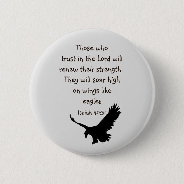 Those who trust in the Lord Scripture Inspiration Button (Front)