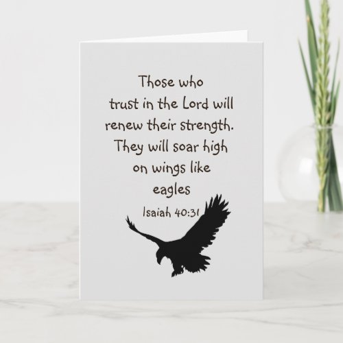 Those who trust in the Lord Scripture Inspiration Card