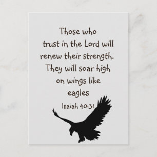 Those who trust in the Lord Scripture Inspiration Postcard