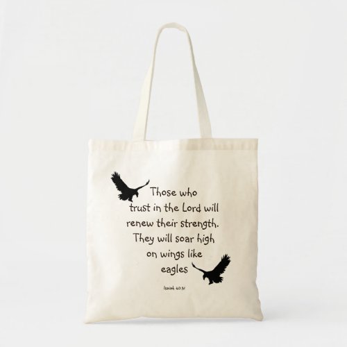 Those who trust in the Lord Scripture Inspiration Tote Bag