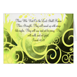 Those Who Wait On the Lord Christian Religious Cards