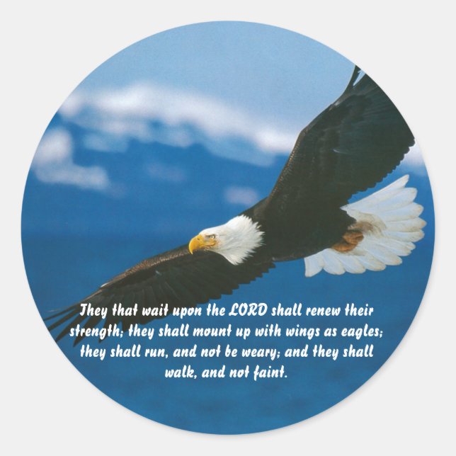 Those Who Wait On The Lord Classic Round Sticker (Front)
